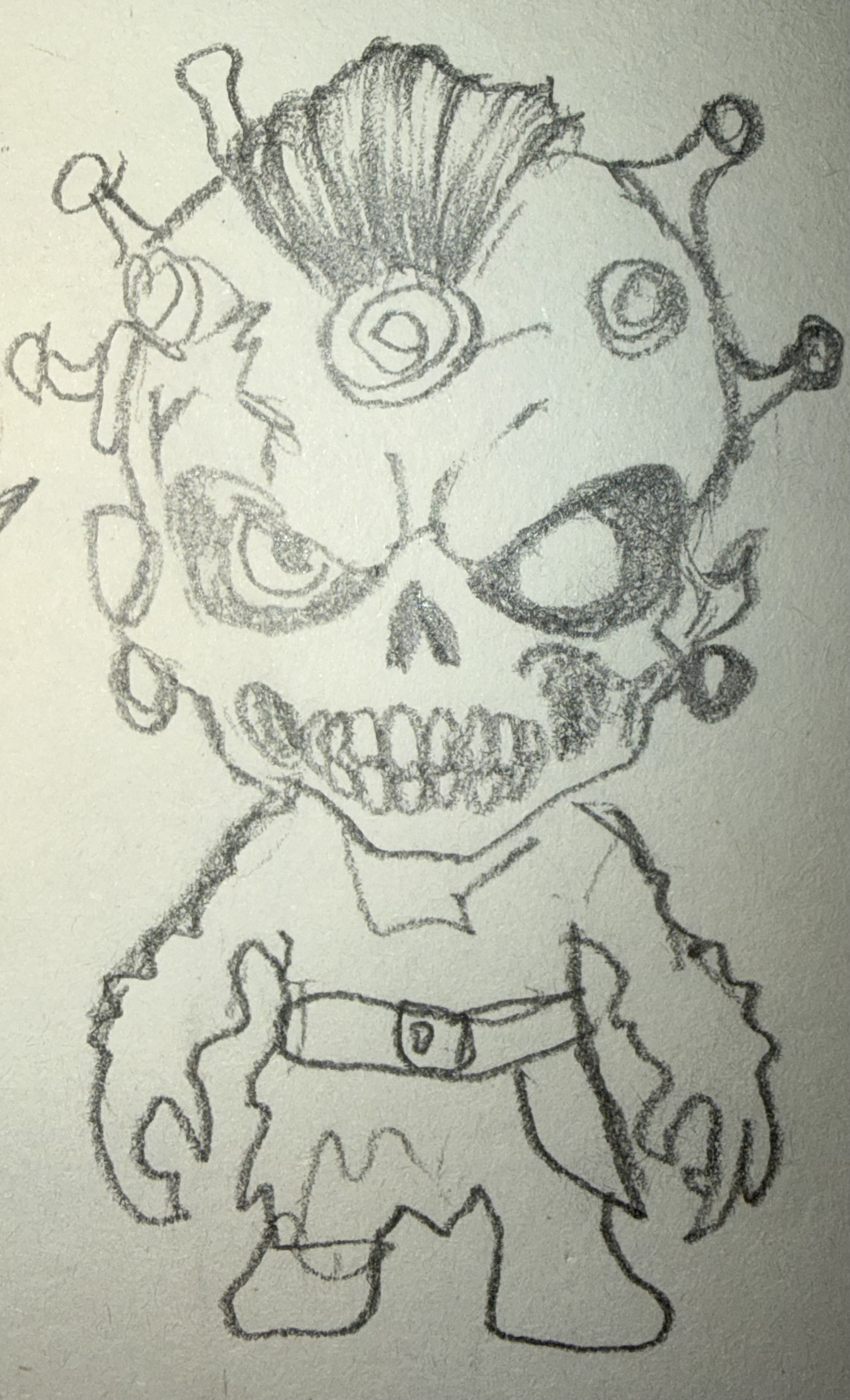Additional enemy concept sketch by Malaika Raheel